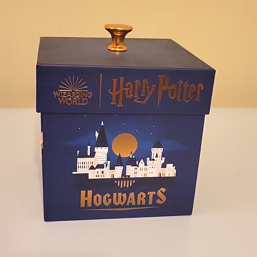 Harry Potter light up box plays HP theme with house crests papers. Watch video.